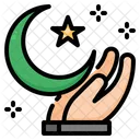 Islam Dua Believe Faith Star Crescent Prayer Icon