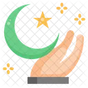 Islam Dua Believe Faith Star Crescent Prayer Icon