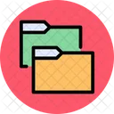 Dual Folder Multi Folder Open Folder Icon