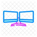 Dual Monitor Setup Symbol