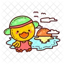 Duck Summer Beach Icon