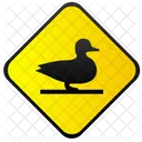 Duck Sign Road Icon