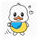 Duck Drinking  Icon