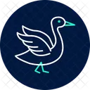 Duck flapping wings  Icon