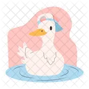 Duck With Hat Duck Water Bird Icon