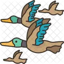 Ducks Flying Waterfowl Icon