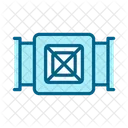 Ventilation Icons Color Blue Symbol