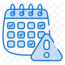 Due Date Deadline Calendar Icon