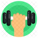 Gym Equipment Dumbbell Barbell Icon