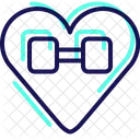 Dumbbell Gym Heart Icon