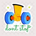 Dumbbell Exercise Barbell Exercise Dont Stop Icon