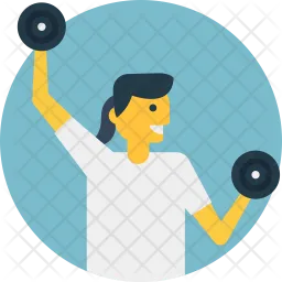 Dumbbell Lifting  Icon
