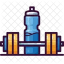 Dumbbell With Bottle  Icon