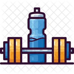 Dumbbell With Bottle  Icon