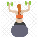 Dumbbells Exercise Push Ups Bicep Muscles Icon