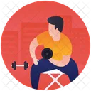 Dumbbells Exercise Weightlifting Gym Workout Icon