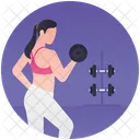 Dumbbells Exercise Weightlifting Gym Workout Icon