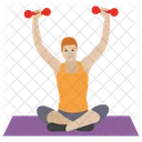 Dumbbells Exercise Push Ups Bicep Muscles Icon