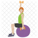 Dumbbells Exercise Push Ups Bicep Muscles Icon