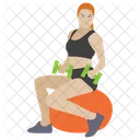 Dumbbells Exercise Push Ups Bicep Muscles Icon