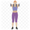 Dumbbells Exercise Push Ups Bicep Muscles Icon
