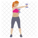 Dumbbells Exercise Push Ups Bicep Muscles Icon