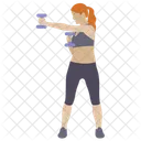 Dumbbells Exercise Push Ups Bicep Muscles Icon