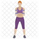 Dumbbells Exercise Push Ups Bicep Muscles Icon