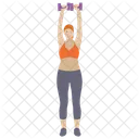 Dumbbells Exercise Push Ups Bicep Muscles Icon