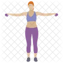 Dumbbells Exercise Push Ups Bicep Muscles Icon
