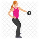 Dumbbells Exercise Push Ups Bicep Muscles Icon