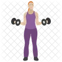 Dumbbells Exercise Push Ups Bicep Muscles Icon