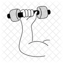 Half Tone Dumbell Excercise Illustration Dumbell Gym Icon