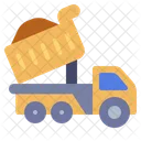 Dump Truck Tipper Machiney Dumper Construction Truck Icon