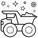 Pickup Truck Dump Truck Trash Container Icon