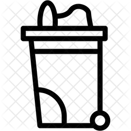 쓰레기 수거통  아이콘