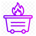 Dumpster Fire Bin Trash Icon