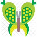 Dunkelgrüner Schmetterling  Symbol