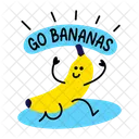 Bananen Laufen Obst Symbol