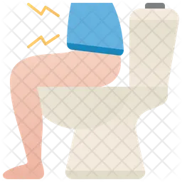 Durchfall Toilette  Symbol