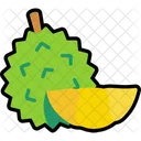 Durian With Peeled Durian Fruit Icon