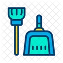 Dust Broom Cleaning Icon