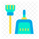 Dust Broom Cleaning Icon