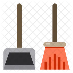 Dustpan And Mop  Icon