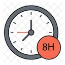 Clock 8 Hr Duty Timepiece Icon