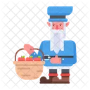 Dwarf Character Dwarf Basket Fairytale Gnome Icon