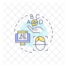 Dyslexia simulation ads  Icon