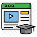 Aprendizagem On Line Educacao On Line E Learning Icon