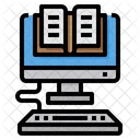 Literatura Computadora Aprendizaje Icono