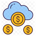 E Banking Dollar Cloud Banking Icon
